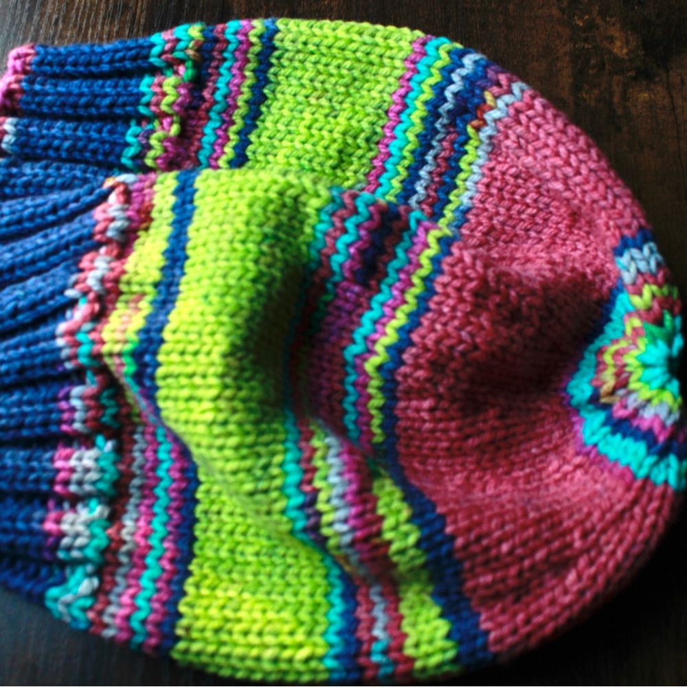 Handmade Colorful Crochet Knit Beanie Cap Hat OS